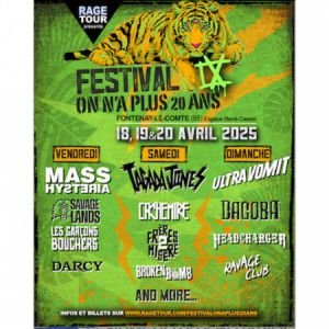 FESTIVAL ON N'A PLUS 20 ANS IX - BILLET 1 JOUR